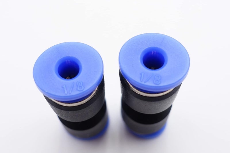 IVLPHA Push to Connect Fitting 1/8" Tube OD, Pneumatic Air Water Straight Union Two Way Connector/Coupler (Pack of 5) - Image 2